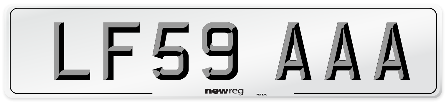 LF59 AAA Number Plate from New Reg
